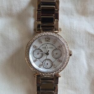 Michael Kors Rose Gold Watch with Crystal Accents
